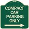 Signmission Compact Car Parking W/ Right Arrow Heavy-Gauge Aluminum Architectural Sign, 18" x 18", G-1818-24251 A-DES-G-1818-24251 - alternate 1